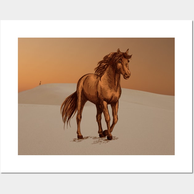 Desert horse Wall Art by Finn Art by MB